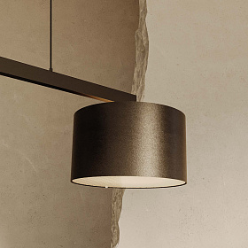 Подвесной светильник Rems 2L темно-коричневая кожа