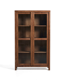 Витрина Norani из массива акации с отделкой шпоном акации, 110 x 185 см