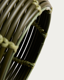 Уличный светильник Garoina солнечных батареях из искусственного ротанга цвета таупе, 35 см