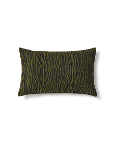 Чехол на подушку из хлопка Davina с вышивкой зеленой зебры 40 x 60 см