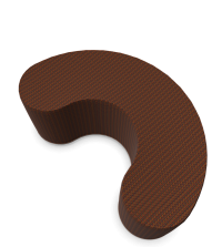 Пуф Dividuals большой ткань Serie 7 red 8069 дерево 009 cerezo