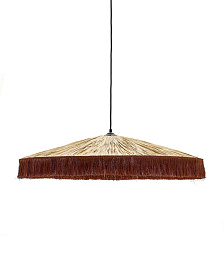 Pollensa Подвесной светильник из рафии с бахромой терракотового цвета