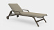 Шезлонг Stack с подлокотниками и колесиками 