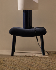 Пуф для ног Inari синий из стали и полиэстра 60 x 50 см