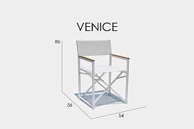 Кресло обеденное складное Venice WHITE WASH