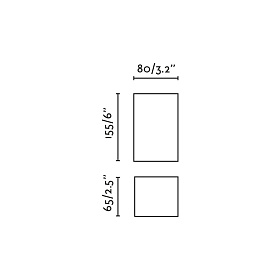 Настенный светильник LUNE квадратный терракотовый 2xGU10