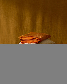 Чехол для подушки Disea из бежевого льна с оранжевыми деталями, 45 x 45 см