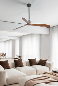 Потолочный вентилятор Deco Fan черный/деревянный