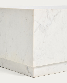 Журнальный столик Sorein из белого мрамора 100 x 50 см