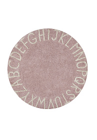 Ковер круглый Алфавит Round ABC (розовый) 150R