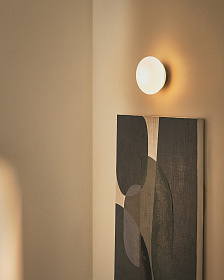 Bamila Бра из дымчатого стекла и никелированного металла Ø15 см