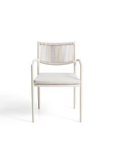 Уличный стул Argasi из алюминия бежевого цвета и веревки