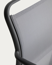 Уличный стул Luri из графитового алюминия и серого текстиля