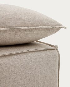 Anarela Пуф со съемным льняным чехлом бежевого цвета 80 х 80 см