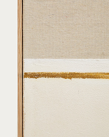 Salin Абстрактная картина с горизонтальной льняной полосой 80 х 100 см