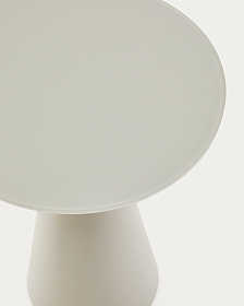 Журнальный столик Wilshire из матового стекла и стали матово-серый Ø35 см