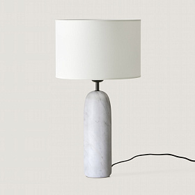 Настольная лампа Shin белый мрамор / абажур 801011/36