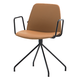 Мягкий стул Unnia с 4-спицевой стальной поворотной основой