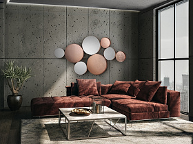 Malmo Зеркало с покрытием розовое золото 165X90