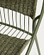 Уличный стул Atrani из оцинкованной стали и зеленой веревки