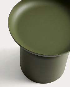 Уличный столик Arcola из зеленого алюминия, диаметр 45 см