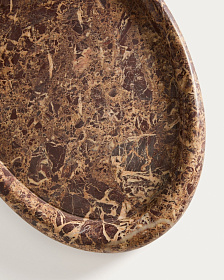 Поднос Lenorel из бордового мрамора 43 x 28 см