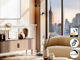 Taros Торшер 2L черный