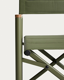 Складной уличный стул Tisno из зеленого алюминия и зеленого текстиля