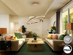 Люстра Orbitas 2L золотая