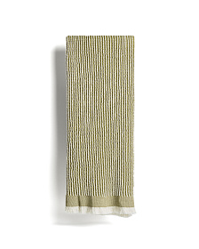 Хлопковый плед Lideba в зеленую полоску, 100 x 170 см