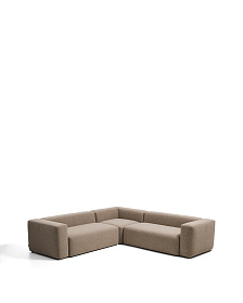 Угловой диван Blok из коричневой синели, 4 места, 290 x 290 см