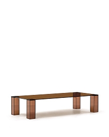 Журнальный столик Adularia из стекла коричневого цвета 140 x 60