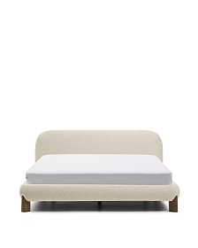 Кровать Odina из букле цвета экрю со съемным чехлом 180 x 200 см