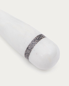 Открывалка Nira из черного и белого мрамора