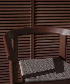 Уличный барный стул Erice из алюминия и веревки коричневого цвета, 75 см