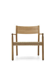 Yalia Кресло из массива дуба с натуральной отделкой и сиденьем из 100% веревки