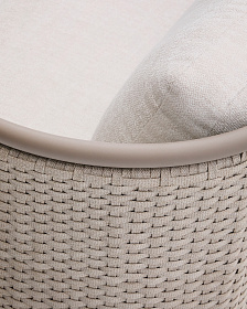 Уличное кресло Sedalis из алюминия и серо-коричневой веревки