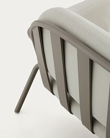 Уличный 2-х местный диван Joncols из алюминия цвета таупе, 164 см