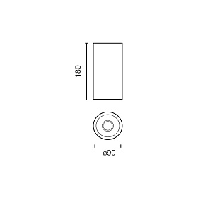 Fost CEILING Белый потолочный светильник Ø90 42Вт 18° TRIAC FASHION