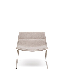 Кресло Zahara бежевого цвета и сталь в бежевой отделке