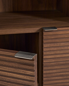 Высокий 4-дверный буфет Norlen из орехового шпона