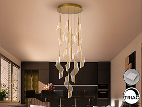 Люстра Velas 9L золотая DIM