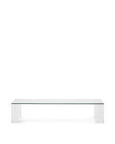 Журнальный столик Adularia из стекла прозрачного цвета 140 x 60