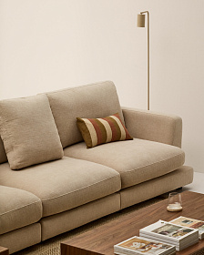 Диван Gala 4-местный из бежевого шенилла 