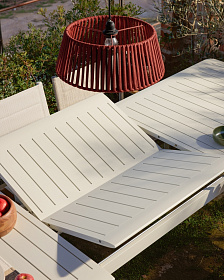 Раздвижной уличный стол Brela из алюминия цвета экрю 205(287) x 100 см