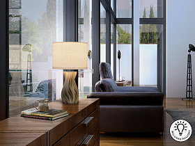 Merlin Настольная лампа 1L серая керамика