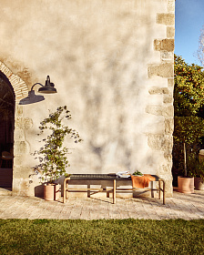 Набор из двух кашпо Karlina с поддоном терракотовых 33 см / 27 см