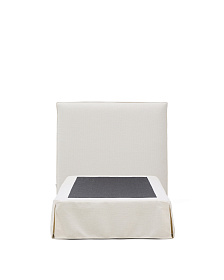 Кровать Jaira из белого шенилла со съемным чехлом для матраса 90x200