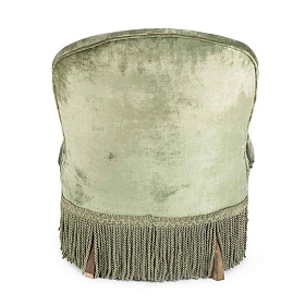 Кресло из зеленого бархата Velvet