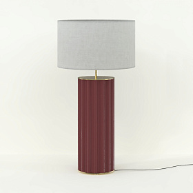 Настольная лампа Onica золотой металл / керамика Granate + белый абажур 801011/41